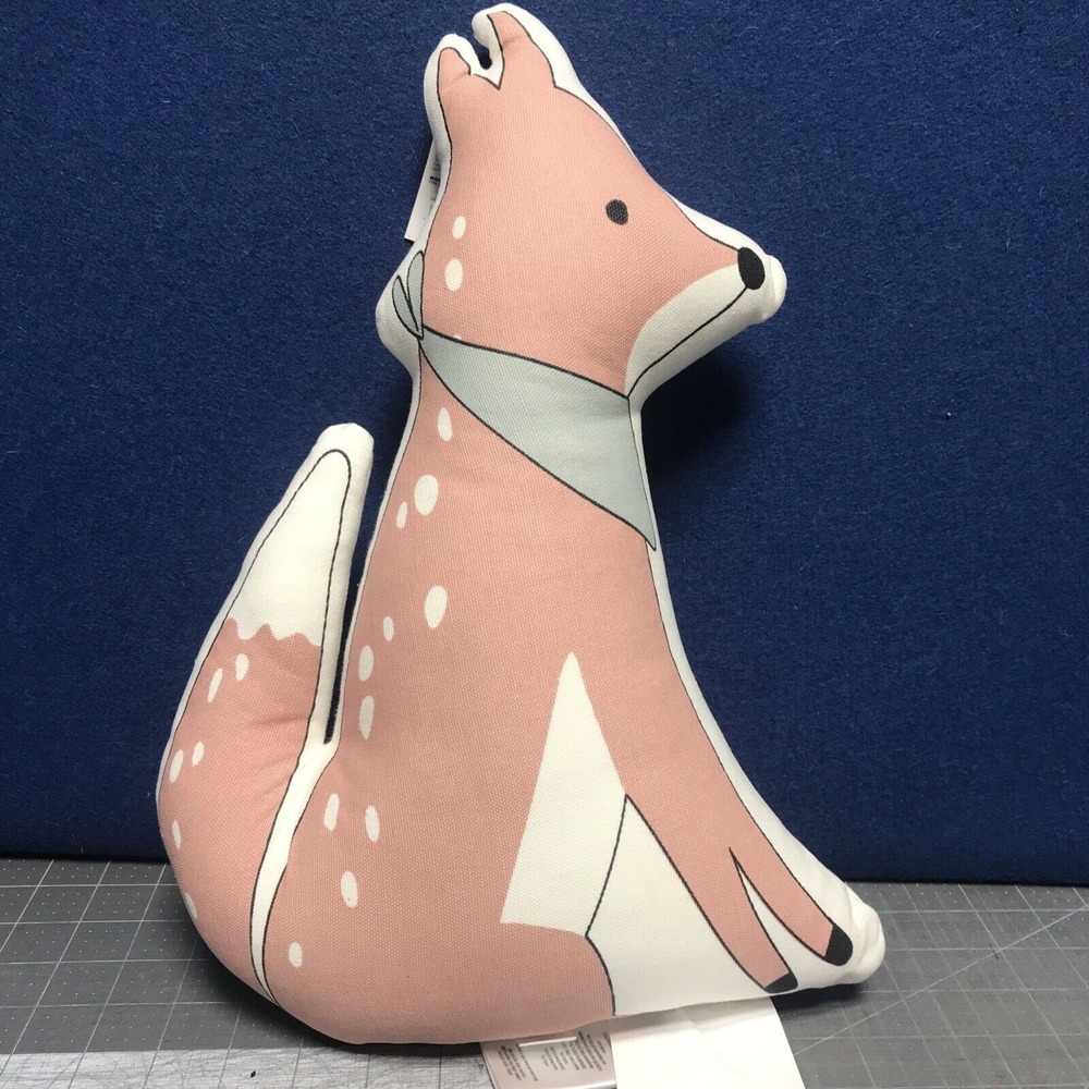 Little Co. By Lauren Conrad Canvas Fox Shaped Decorative Accent Pillow 12x16"